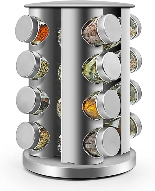 16-Jar Spice Storage- Easy-to-Use Storage Solution
